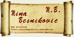 Mina Besniković vizit kartica